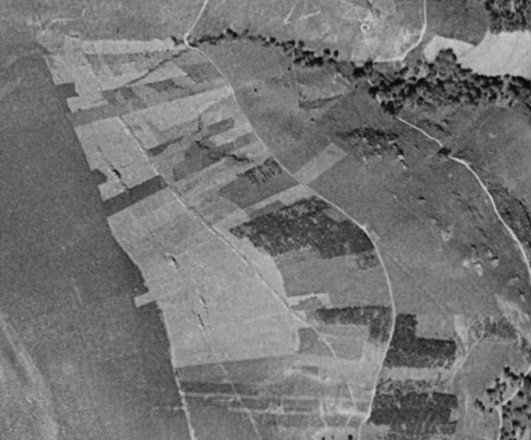 Searas cavadas. Foto do voo americano anos 56-57